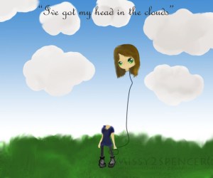 head in the clouds